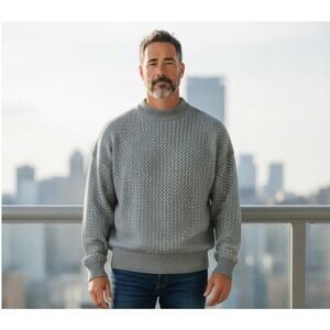 CLAUDE MONTANA Made in Italy Size S Knit Men's Sweater Long Sleeves